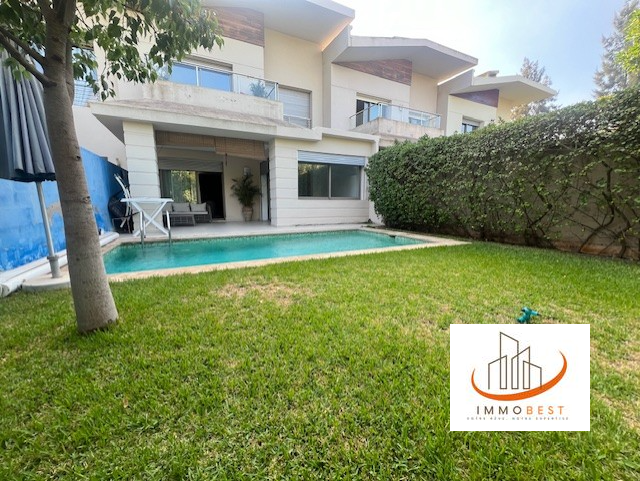 Bouskoura, belle villa bande en vente à Prestigia 4 CH