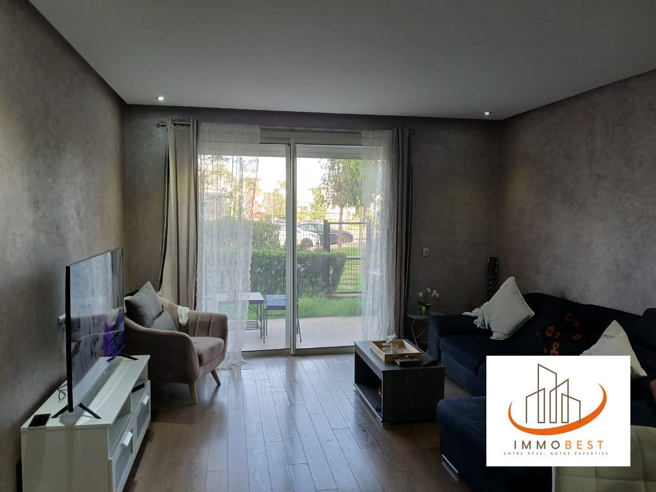 Bouskoura, location appartement rez de jardin à Prestigia, MEUBLE 2 CH — 6