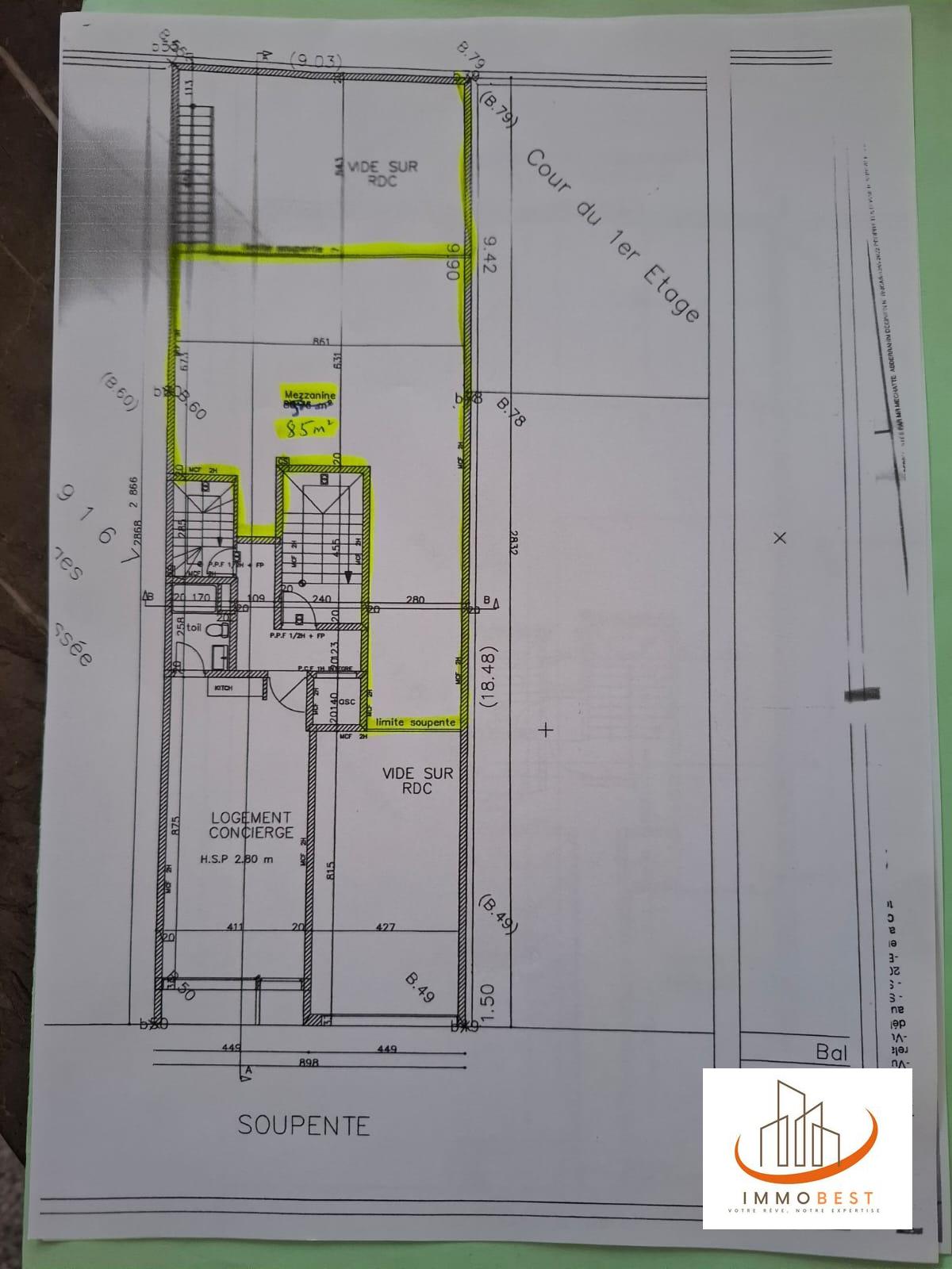 Magasin en vente quartier les Princesses 204 m²