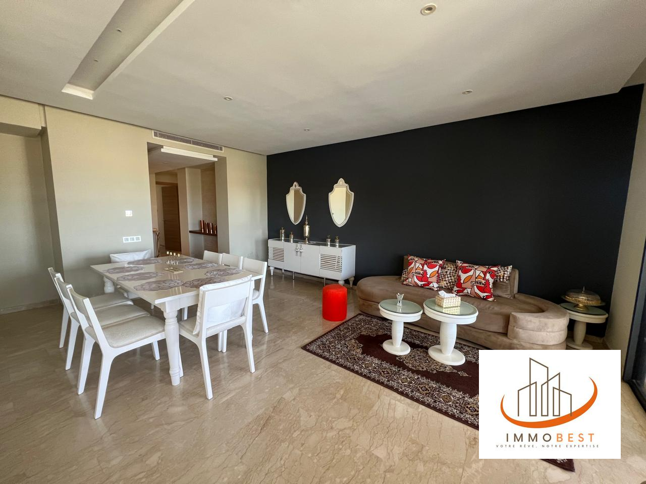 Dar Bouazza,  Location d’un appartement meublé 3CH — 3