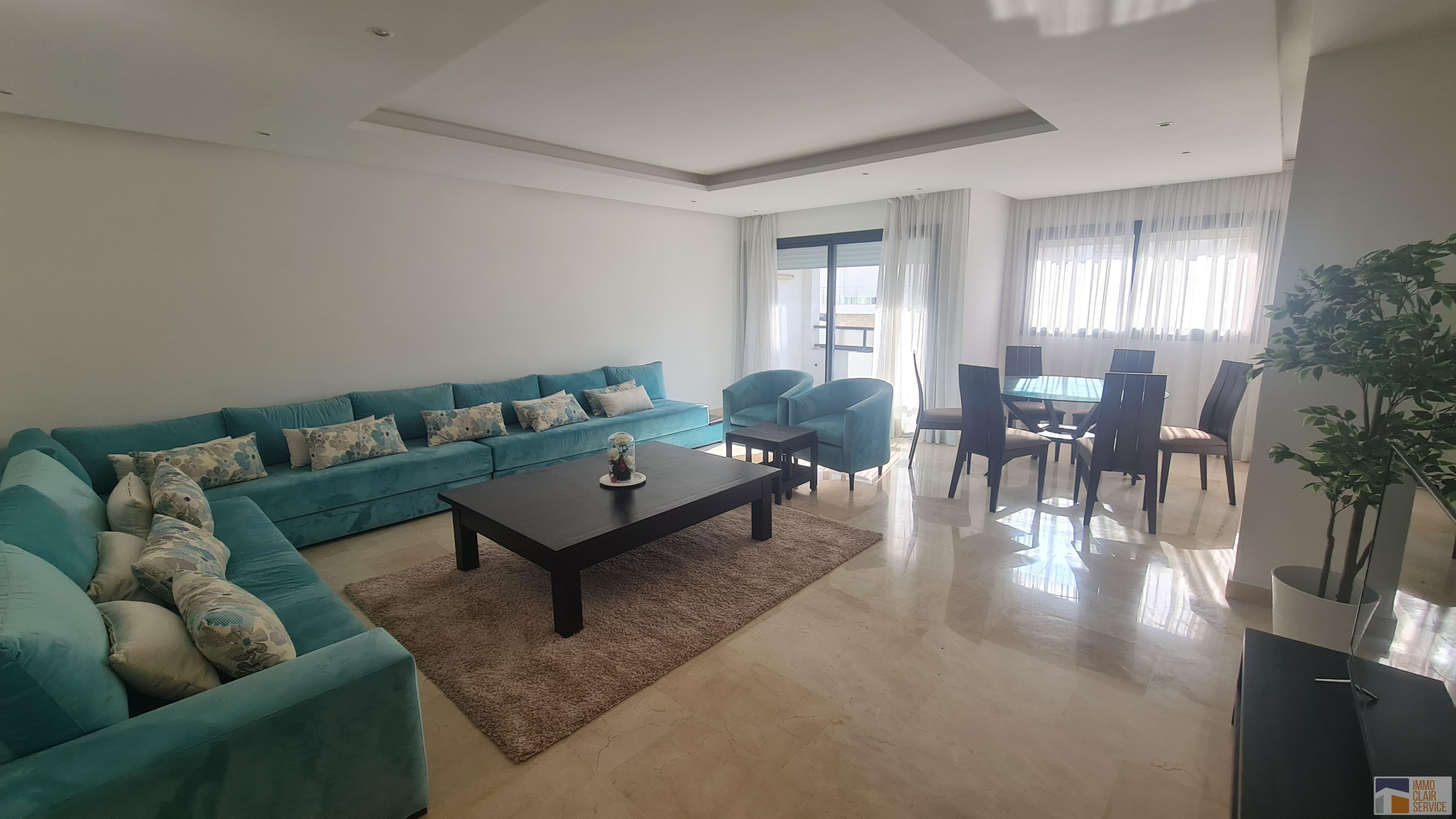 Bel appartement meublé neuf à louer préstgia hay Riad — 3