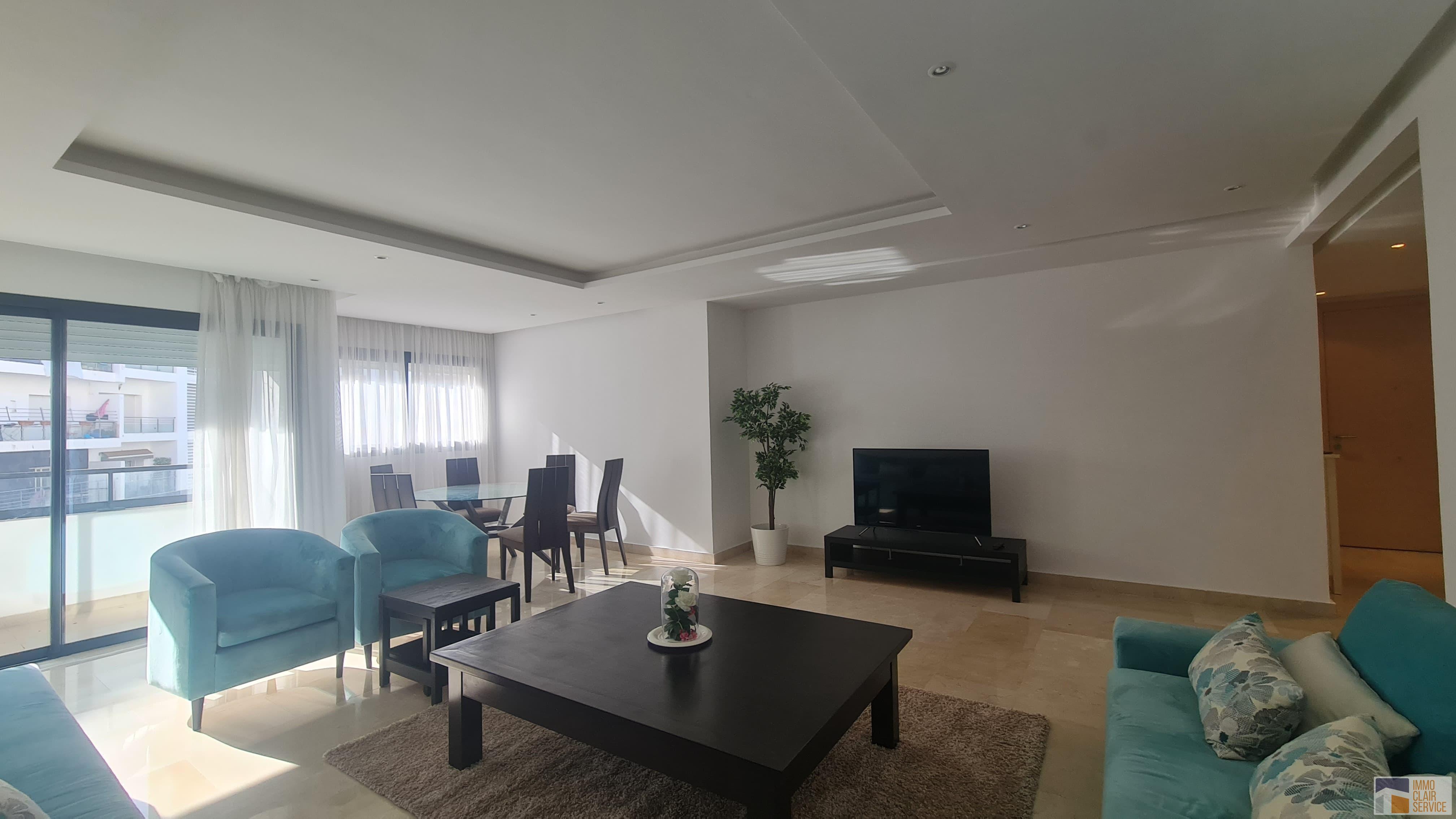 Bel appartement meublé neuf à louer préstgia hay Riad — 4