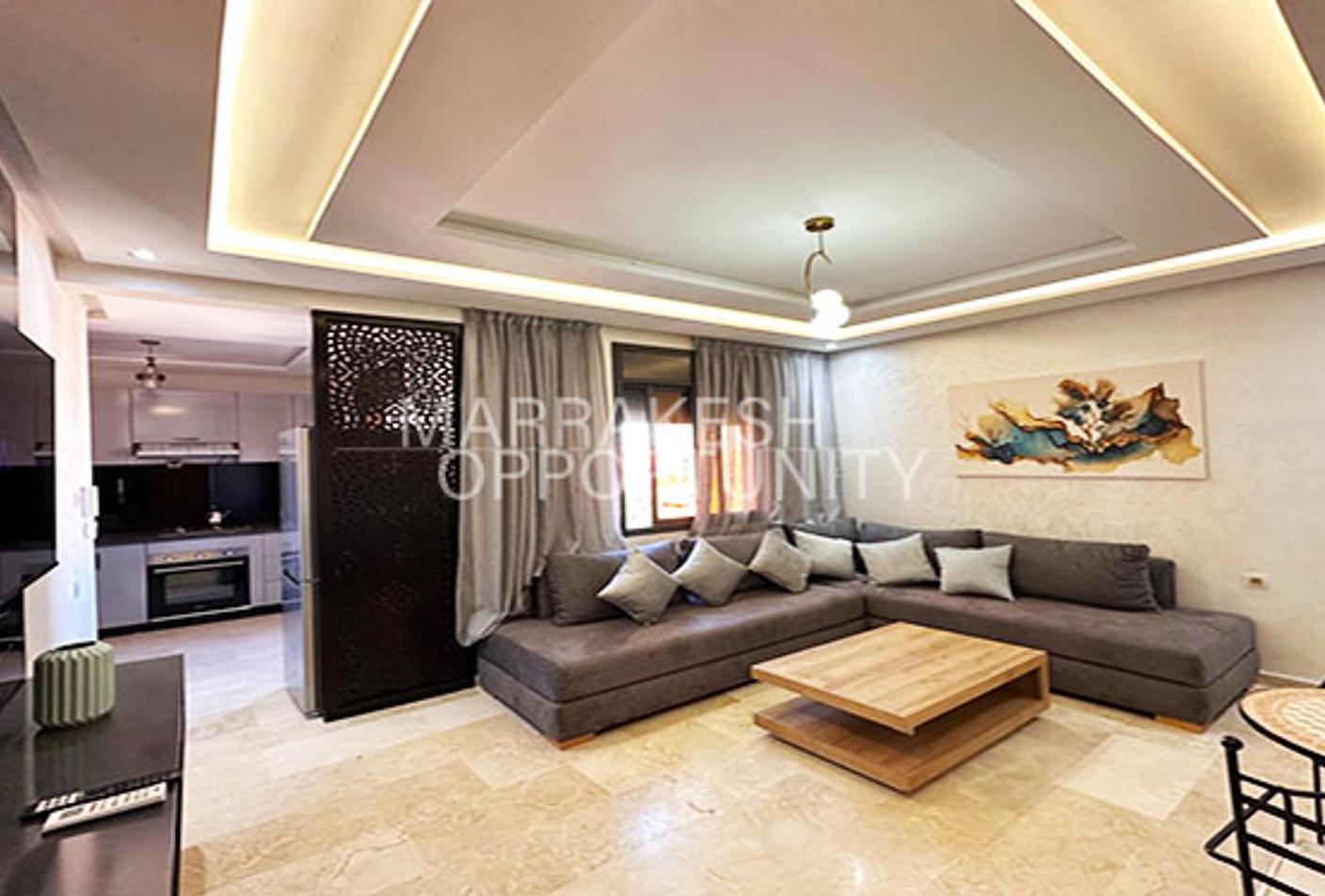 Magnifique Appartement meublé moderne en location longue durée à Guéliz