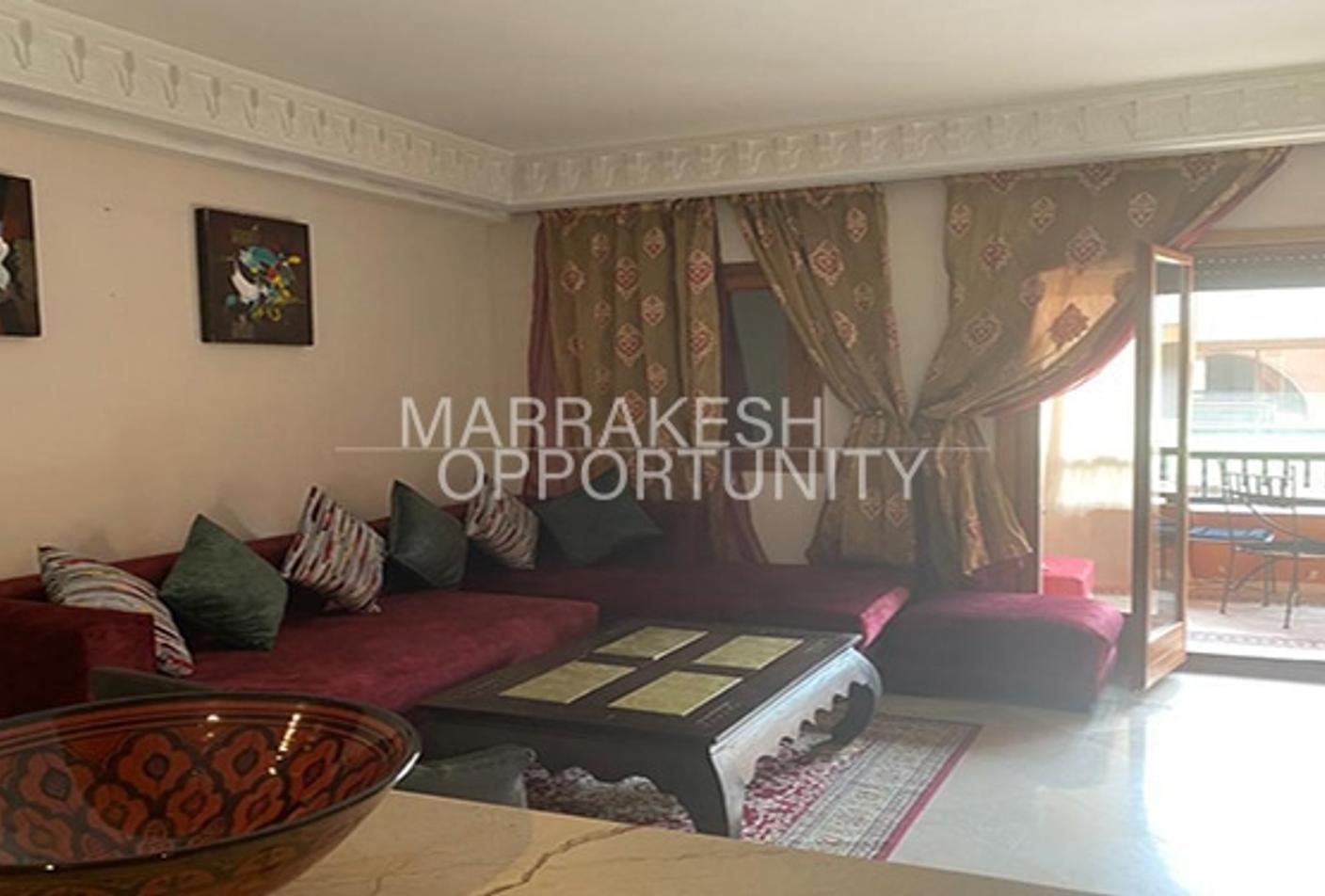 Magnifique appartement proposé pour la location longue durée situé sur Guéliz