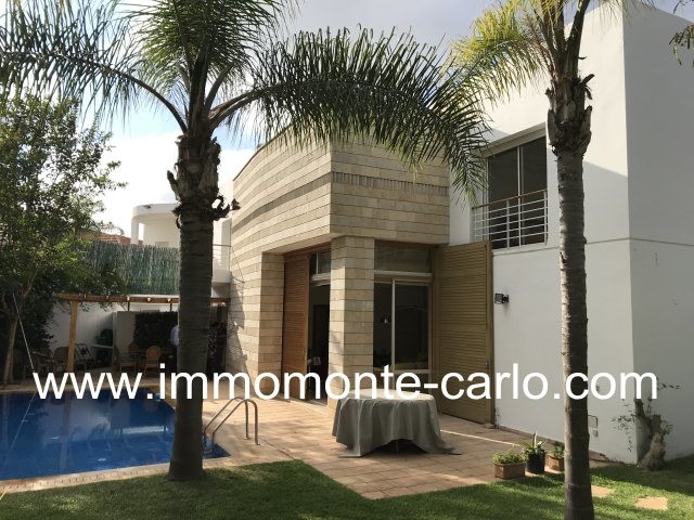 Superbe villa moderne avec piscine à louer à Souissi Rabat