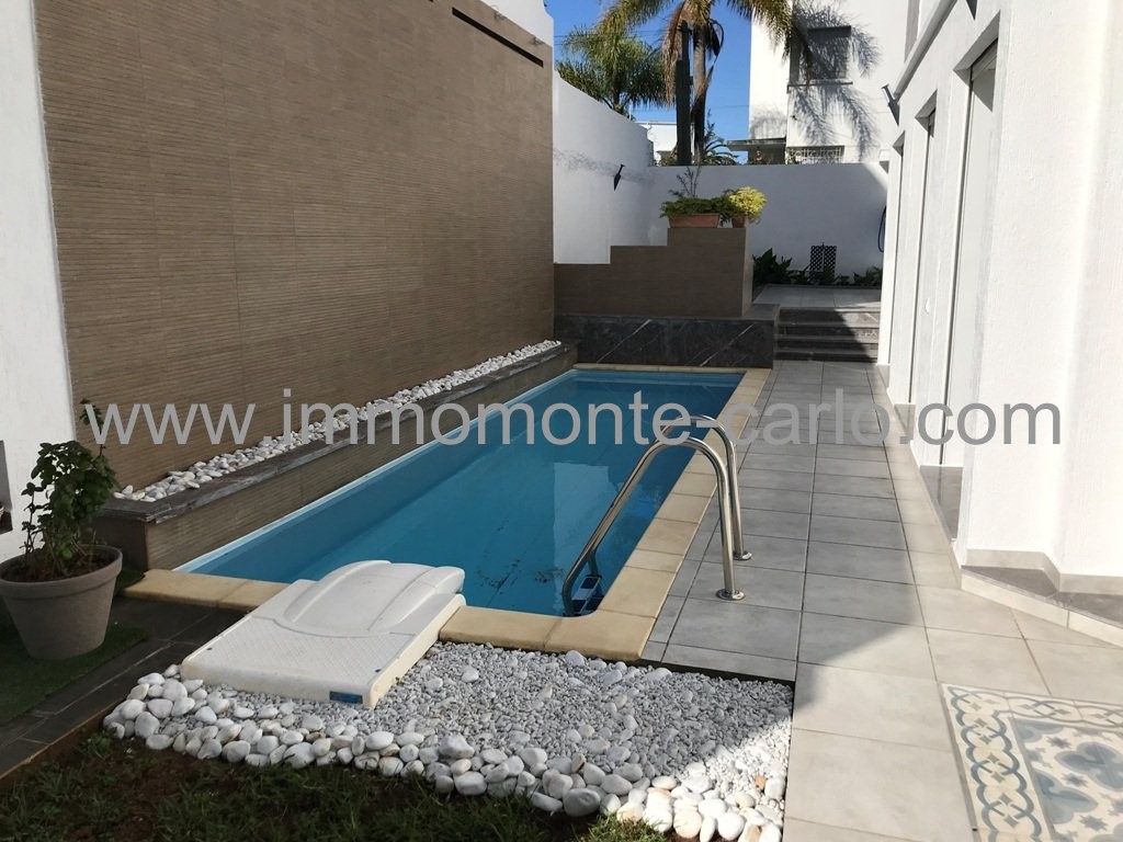 À louer villa neuve haut standing avec piscine Hassan