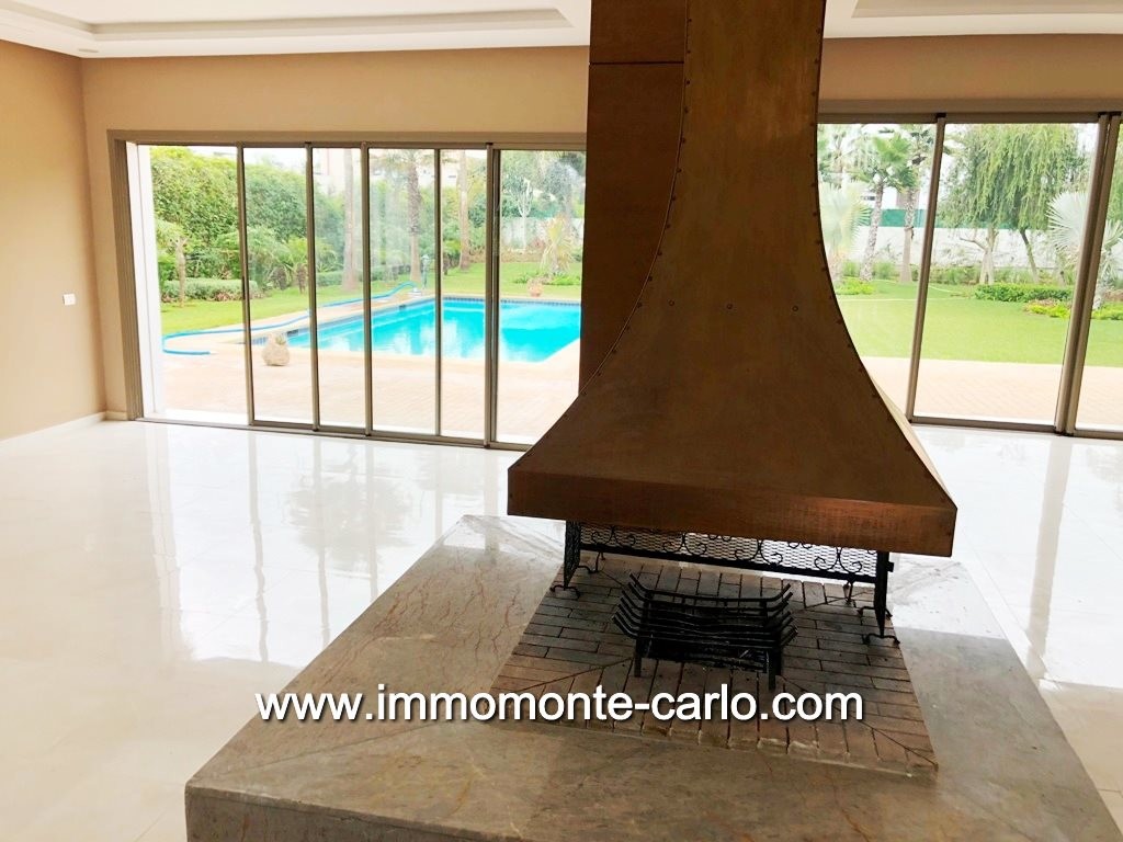 Villa neuve avec piscine à louer à Souissi RABAT — 4
