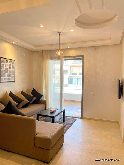 Belvédère: studio meublé 48m², terrasse.