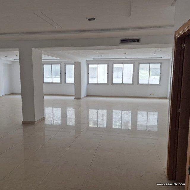 BD Abdelmoumen: plateau professionnel 124 m², open space .