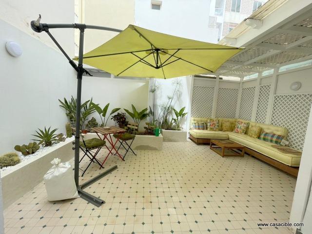 Gauthier: studio HS meublé, Terrasse.