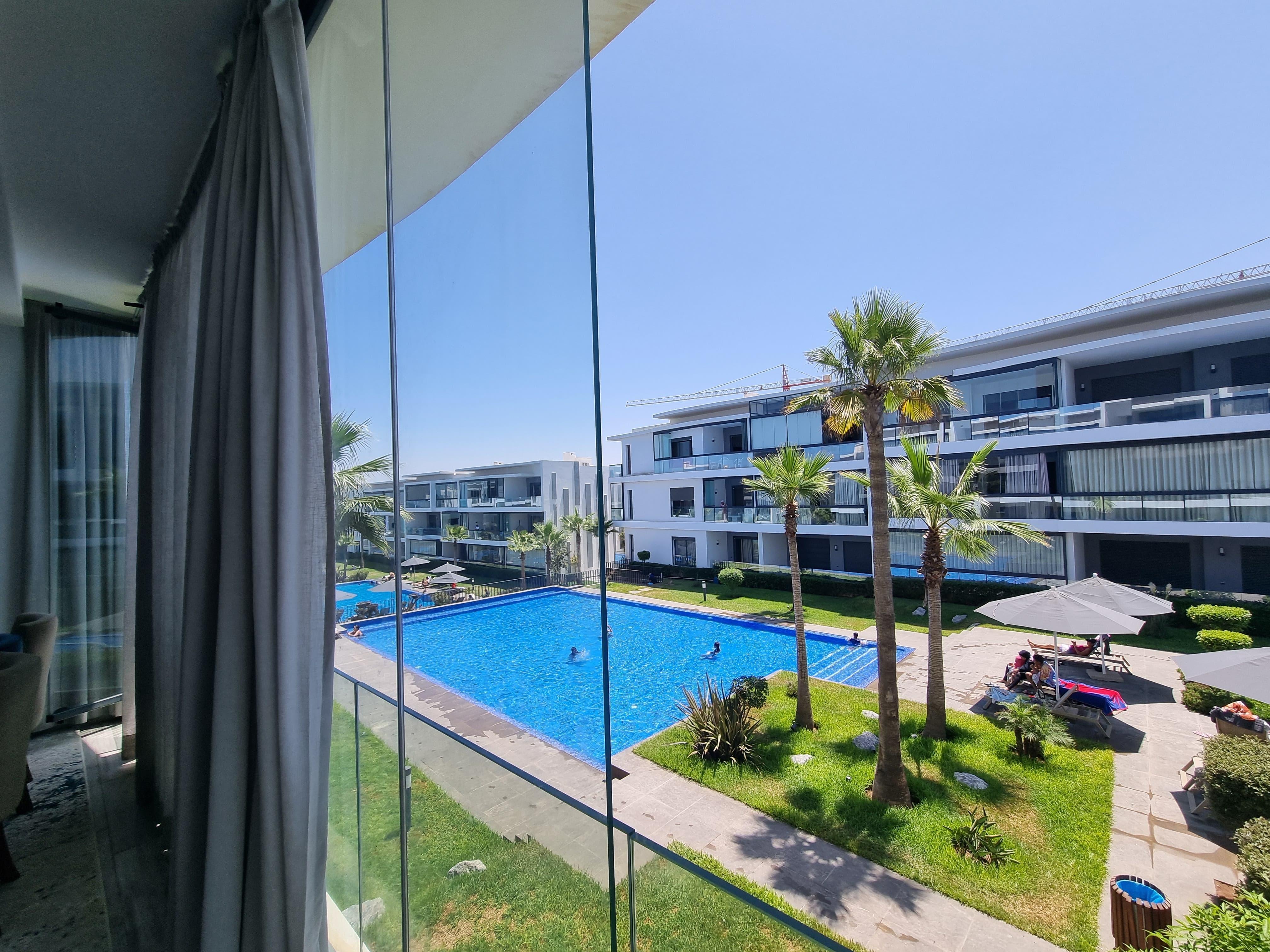 Superbe Appartement Meublé Haut Standing à Dar Bouazza en Résidence en Front de Mer