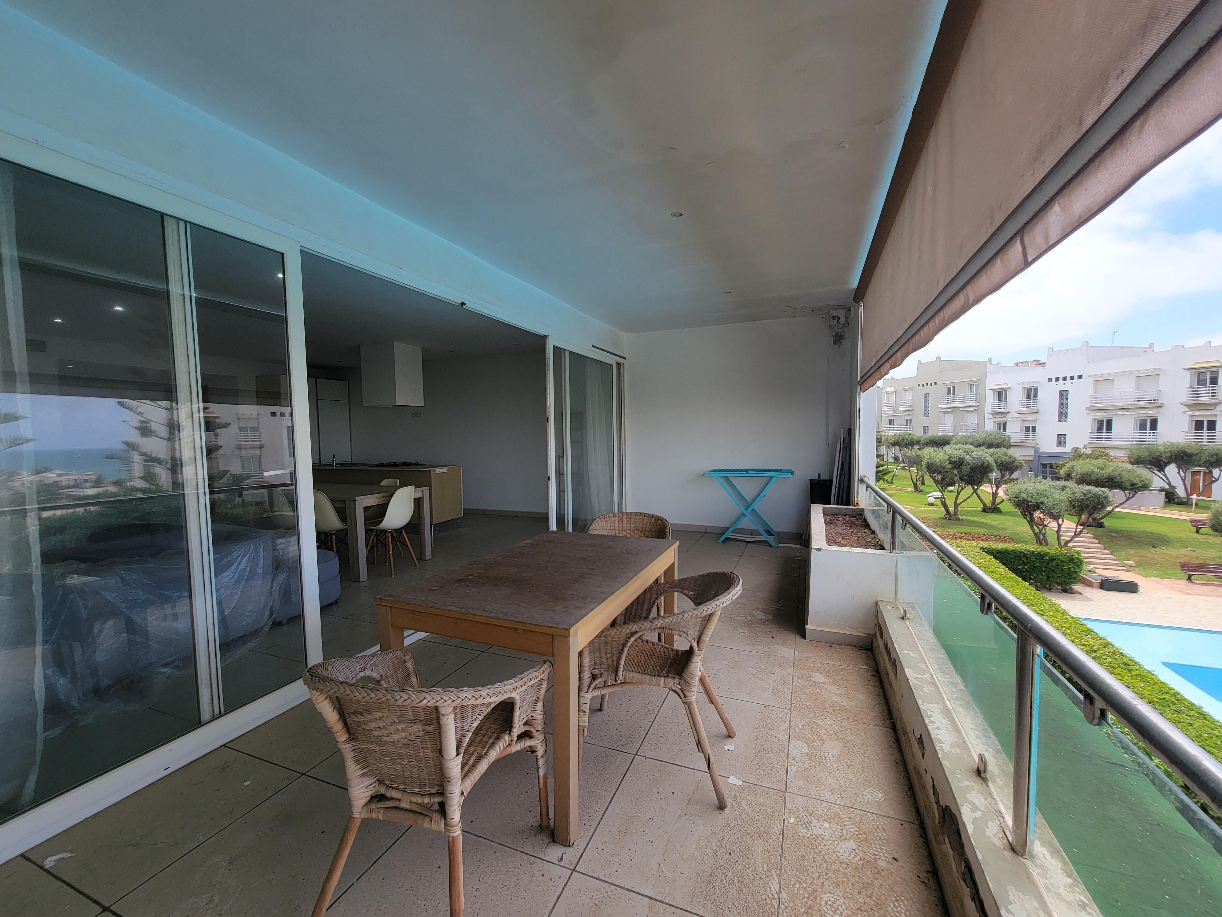 Splendide Appartement Meublé avec Vue Mer à Dar Bouazza – Résidence Sécurisée, Piscines et Salle de Sport — 3