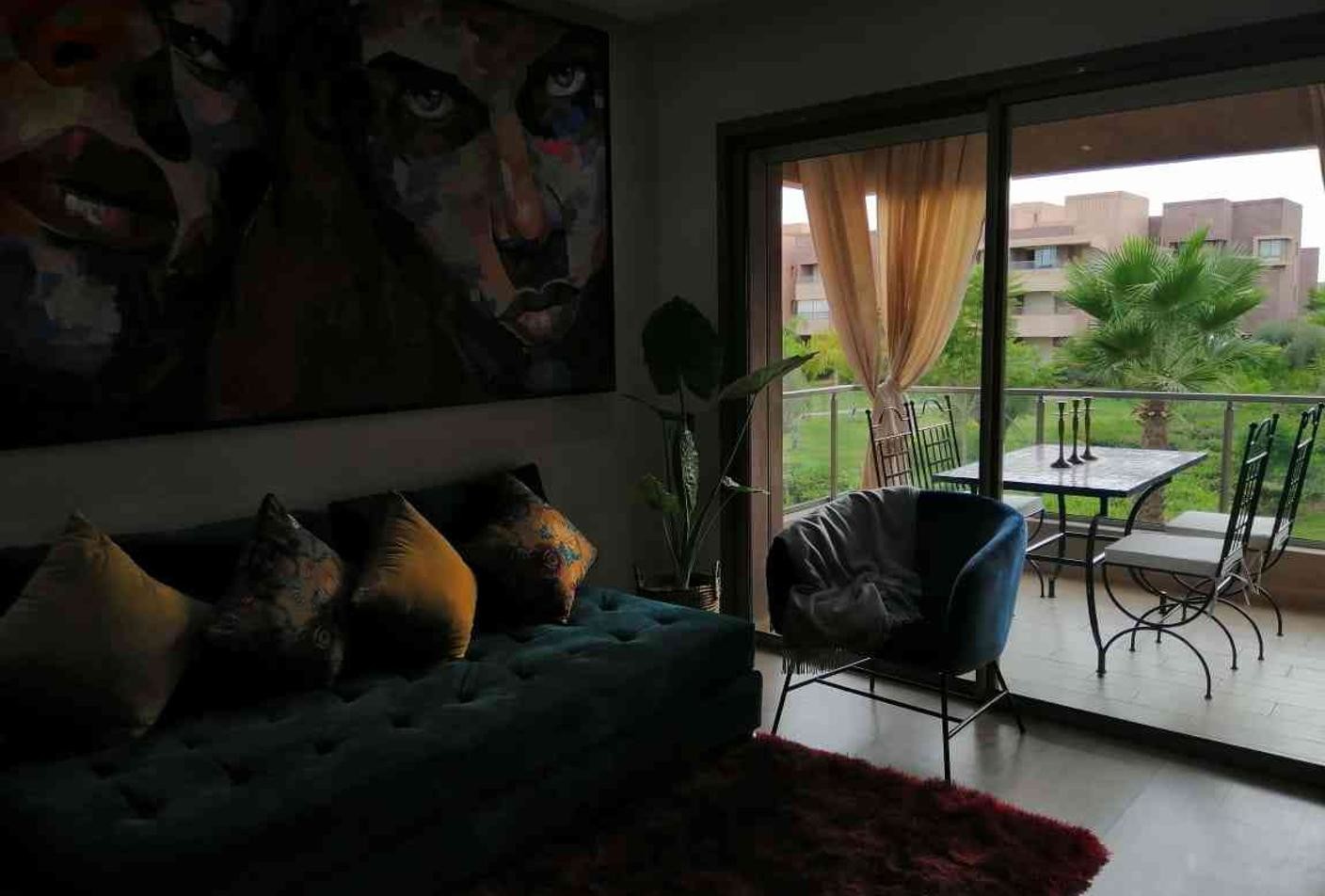 Bel studio neuf bien meublé à louer longue durée Prestigia Marrakech — 2