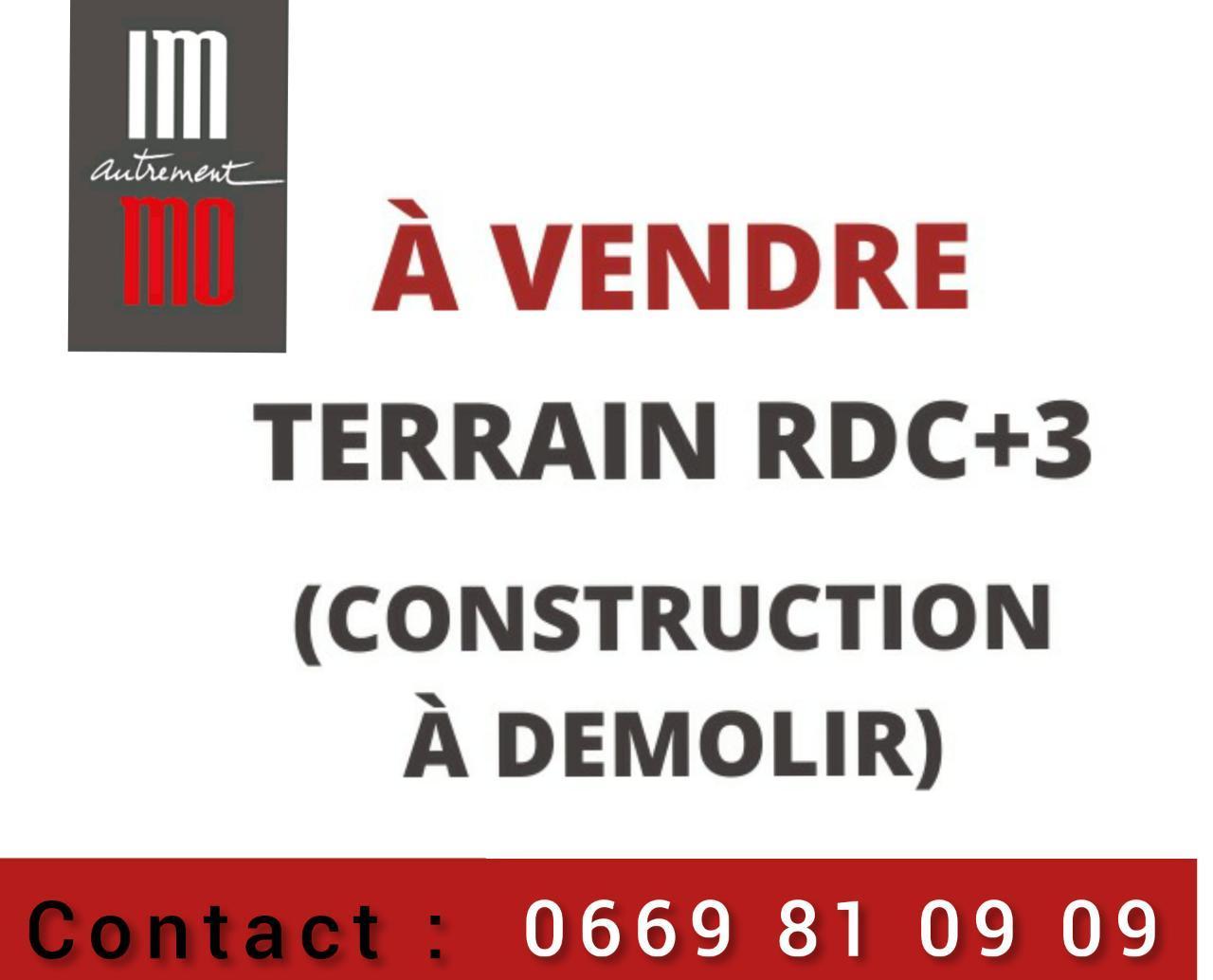 Terrain 376mÂ² de 3 faÃ§ades Zoning RDC+3 Villette Ã  vendre
