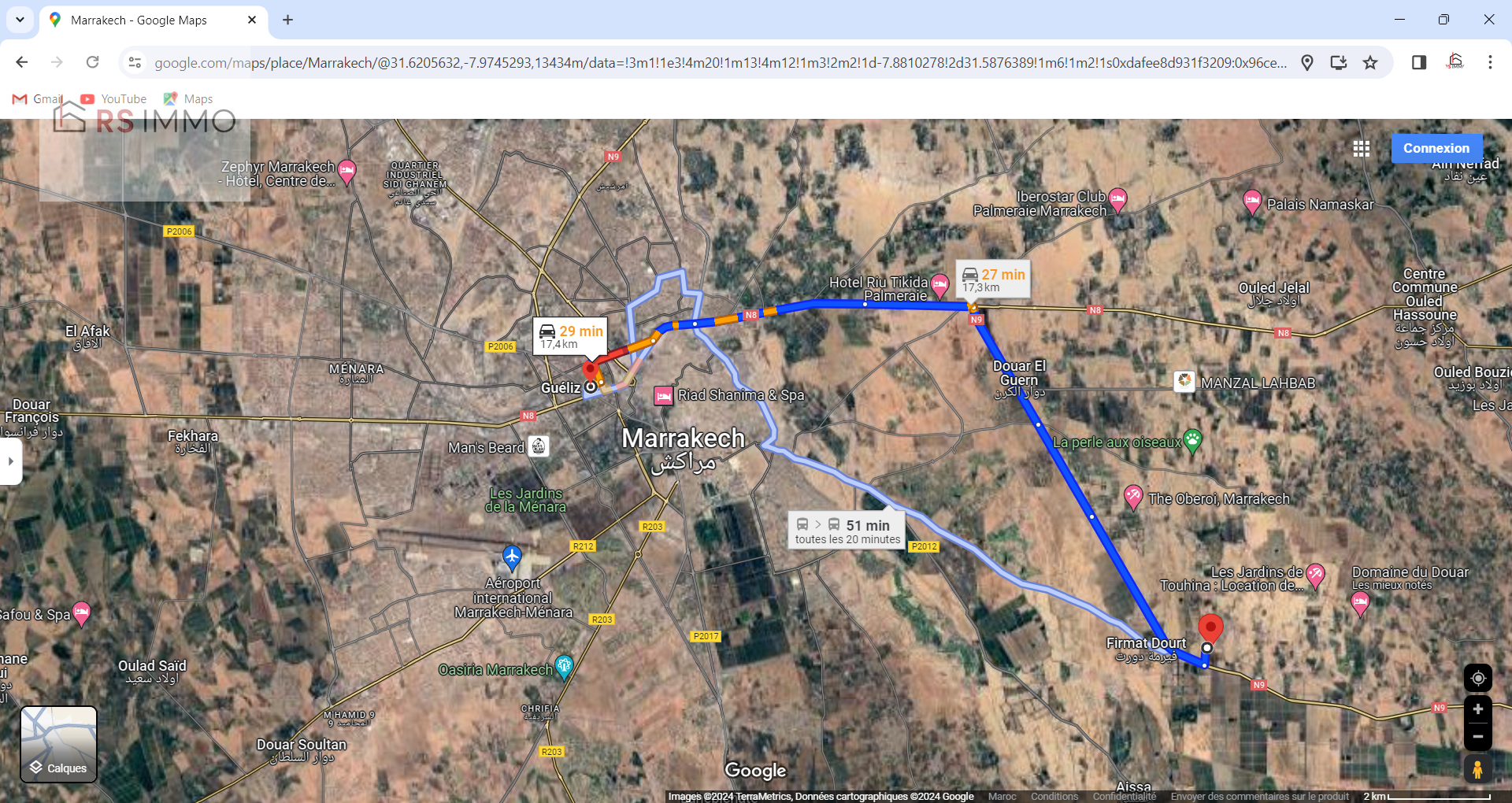 A vendre Terrain 2,5 Hectare SD1 Rte de Ourzazate — 2