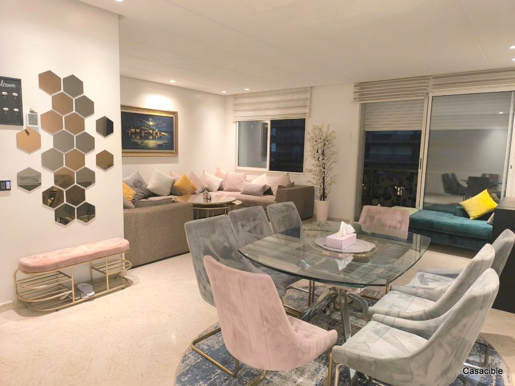 Casablanca Finance City: appartement meublé 2 chambres, terrasse. — 3