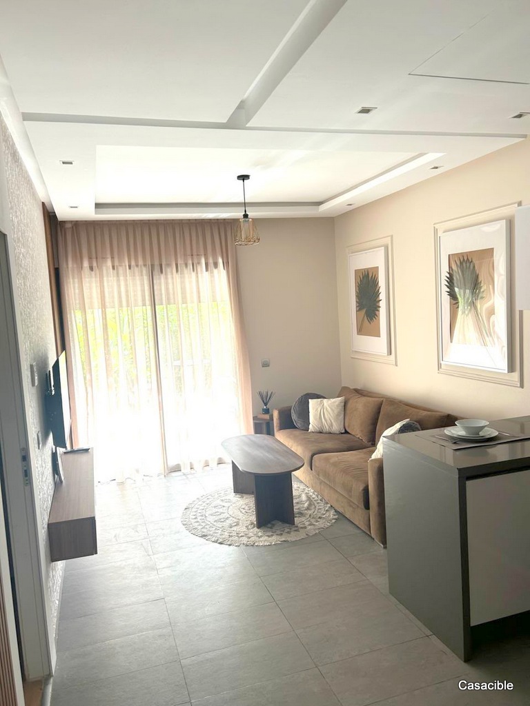 Casablanca Finance City: Location studio meublé avec terrasse. — 2