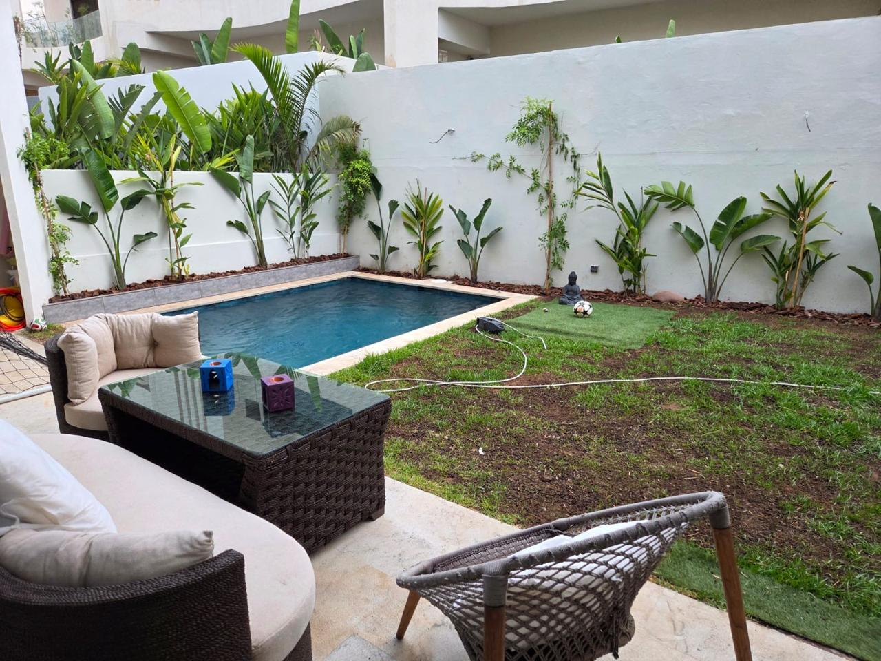 DAR BOUAZZA –  VILLA à louer meublée 3 CH