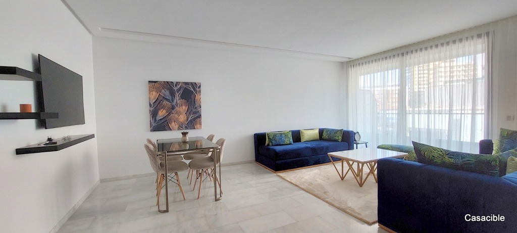 Casa Finance City: Location appartement meublé 2 chambres, terrasse. — 2