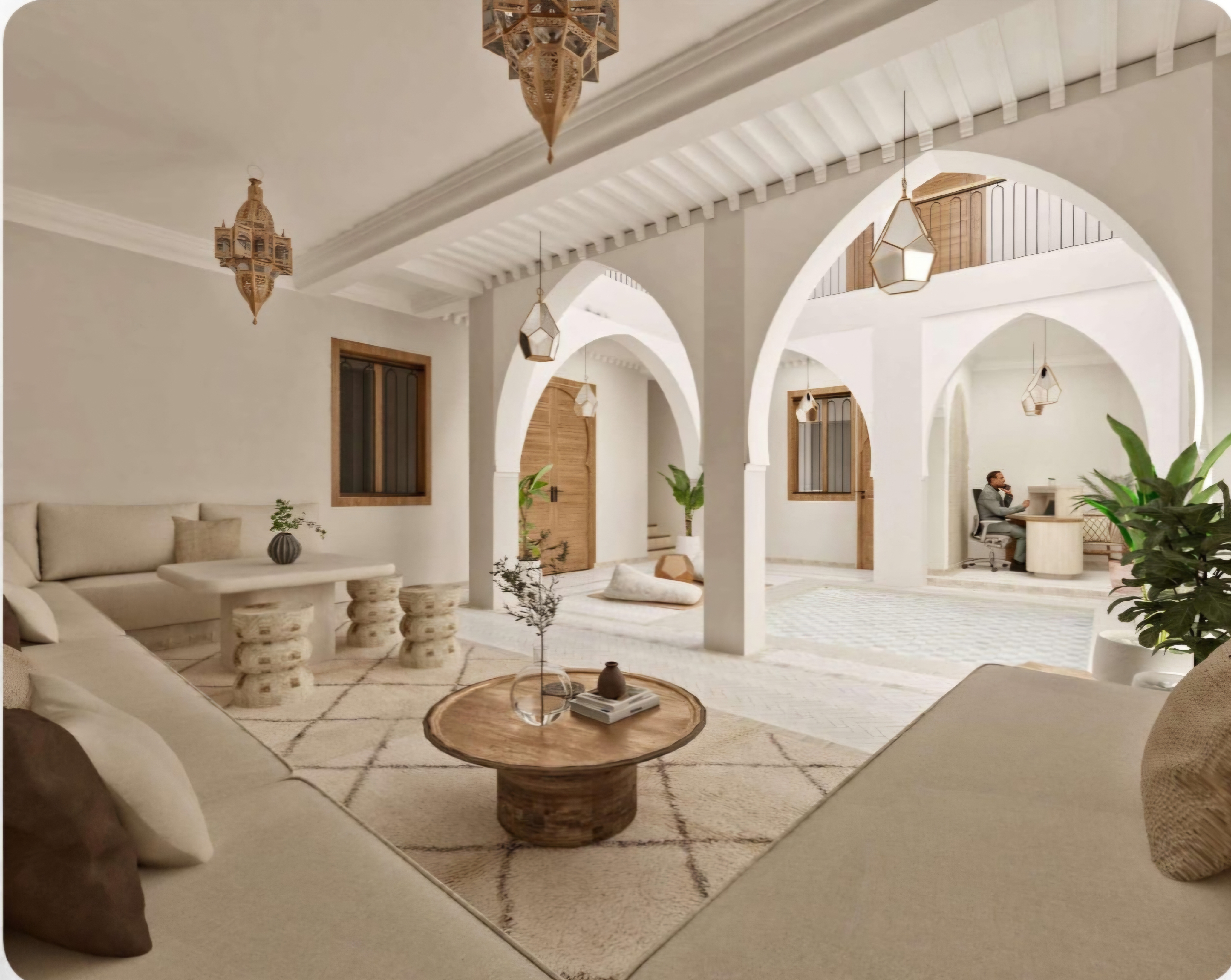 Riad de luxe titré – 112 m² au sol – 4 chambres – Médina de Marrakech — 4